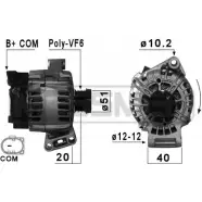 Генератор MESSMER Q H05A7 Ford Fiesta 6 (CB1, CCN) Хэтчбек 1.4 LPG 97 л.с. 2009 – 2025 210861 1AN55W