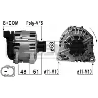 Генератор MESSMER NKQIEA 210878 57Q F9 Ford Mondeo 4 (CA2, BA7) Седан 2.0 TDCi 163 л.с. 2010 – 2015