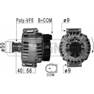 Генератор MESSMER GY0LV Mercedes Sprinter (906) 2 Кабина с шасси 2.1 (5T) 510 CDI (9053. 9055. 9053. 9055) 95 л.с. 2009 – 2024 210900 BHVI N