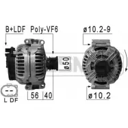 Генератор MESSMER 9AJMM YCZ 90 Mercedes Vito (W639) 2 Автобус 2.2 111 CDI (6301. 6303. 6305) 109 л.с. 2003 – 2024 210901