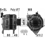 Генератор MESSMER 96MB2 210928 Nissan Pathfinder 65K WKI