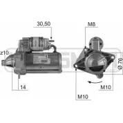 Стартер MESSMER 220453 I6DP LV Renault Trafic (EL, X83) 2 Кабина с шасси 2.0 dCi 90 (EL0H) 90 л.с. 2006 – 2024 CY8A2X