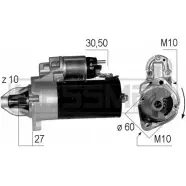 Стартер MESSMER X Y1VB8J NKWM9 220603 Mercedes M-Class (W164) 2 Кроссовер 4.0 ML 450 CDI 4 matic (1628) 306 л.с. 2009 – 2011