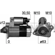 Стартер MESSMER 220758 L J4DP Renault Megane (KZ) 3 Универсал 1.6 BiFuel (KZ03) 110 л.с. 2008 – 2024 ZN4KSH