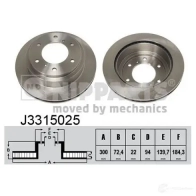 Тормозной диск NIPPARTS 2037855 J3315025 8711768109172 AUT4 4CD - Изображение 4