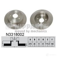Тормозной диск NIPPARTS BZ Z95 Suzuki Kizashi N3318002 8711768494452