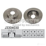 Тормозной диск NIPPARTS J3304030 C9I9X JI 8711768052119 2037604