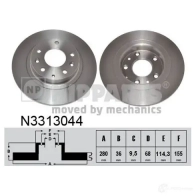 Тормозной диск NIPPARTS LDY F65 8718638766800 Mazda CX-3 (DK) 1 Кроссовер 1.5 D AWD 105 л.с. 2015 – 2025 N3313044