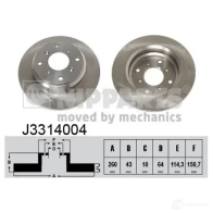 Тормозной диск NIPPARTS J3314004 S4TM7 YU Honda Prelude 5 (BB6, 8, 9) Купе 8711768053666