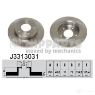 Тормозной диск NIPPARTS Mazda 3 (BL) 2 2008 – 2013 9M O1F 8711768126094 J3313031