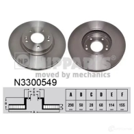 Тормозной диск NIPPARTS Hyundai Santa Fe (CM) 2 Кроссовер 2.0 CRDi 4x4 184 л.с. 2006 – 2012 8718638564475 N3300549 SU YNAM