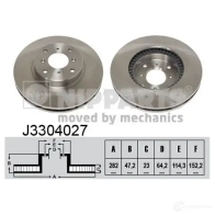 Тормозной диск NIPPARTS 8711768052089 J3304027 3WM LH Honda Prelude 4 (BB1, 2, 3) 1991 – 1996