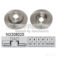 Тормозной диск NIPPARTS 8718638163913 Suzuki Swift (FZ, NZ) 3 Хэтчбек 1.6 (AZG 416. AZH 416. RS416) 136 л.с. 2012 – наст. время N3308025 2NY KFE