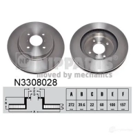 Тормозной диск NIPPARTS N3308028 K91 9IN Suzuki Swift (FZ, NZ) 3 Хэтчбек 1.6 (AZG 416. AZH 416. RS416) 136 л.с. 2012 – наст. время 8718638383991
