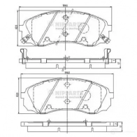 Тормозные колодки дисковые, комплект NIPPARTS 2046911 9 KPFK N3600329 8711768157777