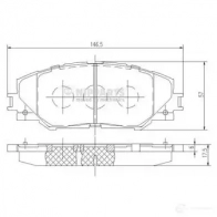 Тормозные колодки дисковые, комплект NIPPARTS 4AQ P5 N3602138 Toyota Auris (E180) 2 Хэтчбек 1.8 Hybrid (ZWE186) 99 л.с. 2012 – 2024 8711768474201