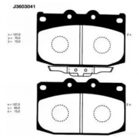 Тормозные колодки дисковые, комплект NIPPARTS J3603041 8711768056452 N N473X 2038296
