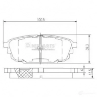 Тормозные колодки дисковые, комплект NIPPARTS J3613017 8711768151638 Q7 RY3 Mazda 626 (GF) 5 Седан 2.0 TD 110 л.с. 2000 – 2002