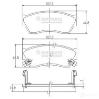 Тормозные колодки дисковые, комплект NIPPARTS J3608005 8711768057084 2038385 0IN9 Q