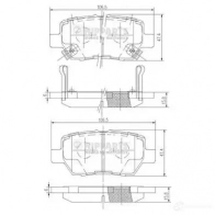 Тормозные колодки дисковые, комплект NIPPARTS TMV 91AE N3614021 2047062 8711768480264