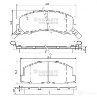 Тормозные колодки дисковые, комплект NIPPARTS J3602050 8711768056049 R3 H57L 2038232