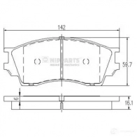 Тормозные колодки дисковые, комплект NIPPARTS Mazda Xedos 9 8711768056445 J3603040 EABH GN