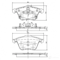 Тормозные колодки дисковые, комплект NIPPARTS 8711768016661 Mazda 6 J3603067 RZ6 15