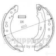 Тормозные колодки NIPPARTS N3505043 T 1HYHC 8711768474157 Mitsubishi Colt 6 (Z3, Z2) Хэтчбек 1.5 DI D 68 л.с. 2004 – 2012