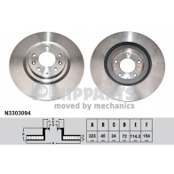 Тормозной диск NIPPARTS 8718638149382 2046517 N3303094 P9S FL