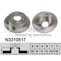Тормозной диск NIPPARTS Hyundai Tucson (JM) 1 Кроссовер 2.0 CRDi 136 л.с. 2006 – 2010 CES JE 8711768482978 N3310517