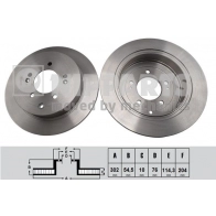 Тормозной диск NIPPARTS DZ VV5UY 1440288853 N3310533