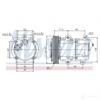 Компрессор кондиционера NISSENS 5707286349322 BQ 3BC1 89059 1223582 - Изображение 5