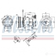 Компрессор кондиционера NISSENS 5707286349377 89064 1223615 AC RM27 - Изображение 5