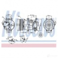 Компрессор кондиционера NISSENS 89345 5707286358546 Toyota Avensis (T250) 2 Универсал 1.8 (ZZT251) 129 л.с. 2003 – 2008 4 Q1XVM