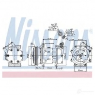 Компрессор кондиционера NISSENS 89127 QDXF06 P Renault Kangoo (FC) 1 Фургон 1.2 BiFuel 58 л.с. 1998 – 2001 5707286353688