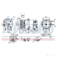 Компрессор кондиционера NISSENS QOEU SR Ford Focus 3 (CB8) Хэтчбек 1.5 EcoBoost 150 л.с. 2014 – 2024 890588 5707286438699