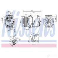 Компрессор кондиционера NISSENS Renault Megane (LM) 2 Седан 1.9 dCi 90 л.с. 2003 – 2005 CCXY UL 89323 5707286358300