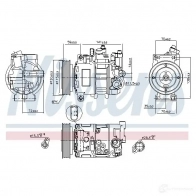 Компрессор кондиционера NISSENS 89111 5707286353534 1223658 P8M 1Z1 - Изображение 5