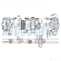Компрессор кондиционера NISSENS 890620 NKZ9S RX Audi A6 (C7) 4 Седан 2.0 Tdi Quattro 190 л.с. 2015 – 2018 5707286439795