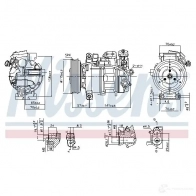 Компрессор кондиционера NISSENS 890246 1437680160 N6Q 59 - Изображение 6