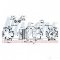 Компрессор кондиционера NISSENS Ford Fiesta 5 (CBK, JH, JD) Хэтчбек 1.6 TDCi 90 л.с. 2004 – 2008 890699 5707286469792 OXN 92K