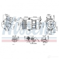 Компрессор кондиционера NISSENS 890639 5707286454880 Ford Kuga 2 (CBS, C512, DM2) Кроссовер 2.5 150 л.с. 2014 – 2024 3T FHDDN