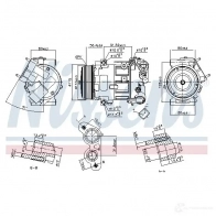 Компрессор кондиционера NISSENS P QSZ5H 5707286413306 1223519 890324 - Изображение 6