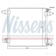 Радиатор кондиционера NISSENS Mercedes M-Class (W163) 1 Кроссовер 4.0 ML 400 CDI (1628) 250 л.с. 2001 – 2005 94569 7 P45FW 5707286257146