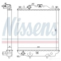 Радиатор охлаждения двигателя NISSENS 5707286217324 1220257 9 AND9DB 64174A - Изображение 2