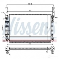 Радиатор охлаждения двигателя NISSENS K5EZ HQ8 1220152 64010 5707286215870