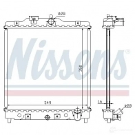 Радиатор охлаждения двигателя NISSENS O3 QC5K 1219704 63309A 5707286211063 - Изображение 2