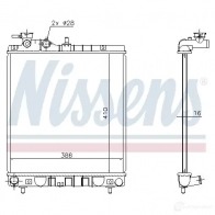 Радиатор охлаждения двигателя NISSENS 5707286375277 675006 T0RLV Y 1221240 - Изображение 2