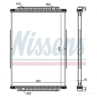 Радиатор охлаждения двигателя NISSENS 5707286270756 L QLRH 1219983 637870 - Изображение 2