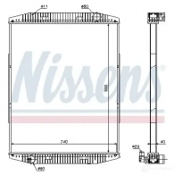 Радиатор охлаждения двигателя NISSENS 1218712 A A4WPOB 5707286199125 619710 - Изображение 2